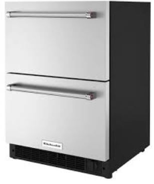 KitchenAid® 4.29 cu. ft. Stainless Steel Undercounter Double Drawer Refrigerator