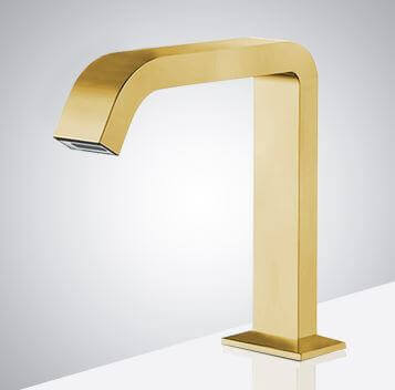 Brushed Gold Sensor Touchless Hands Free Faucet